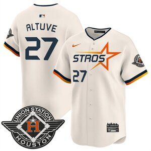 27 Jose Altuve 2025 City Connect Cream Stitched Jersey
